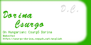 dorina csurgo business card