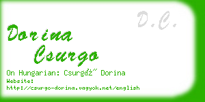 dorina csurgo business card